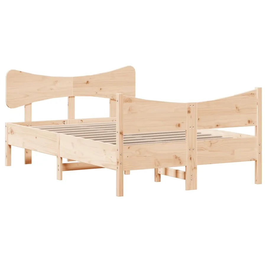 Cadre de lit sans matelas 120x190 cm bois de pin massif - 3