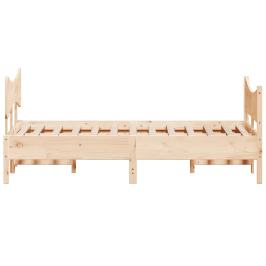 Cadre de lit sans matelas 120x190 cm bois de pin massif - 5