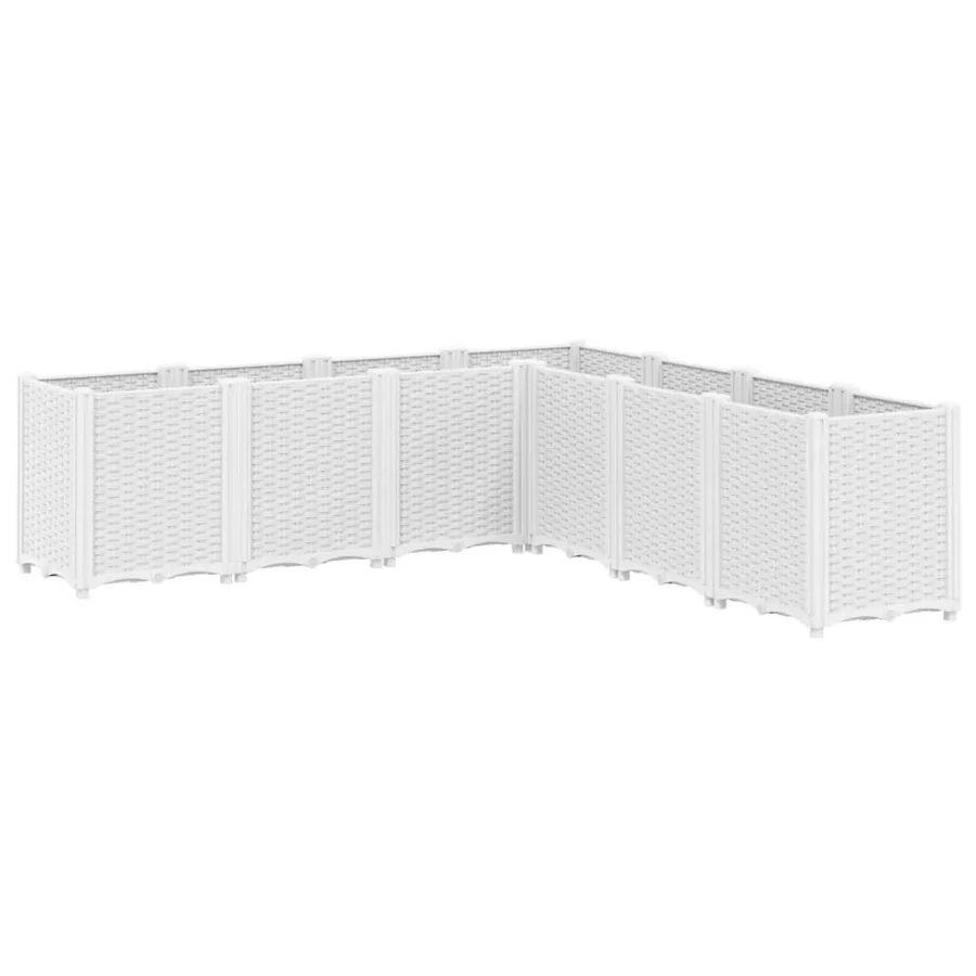Jardinière blanc 160x160x53 cm polypropylène - 2