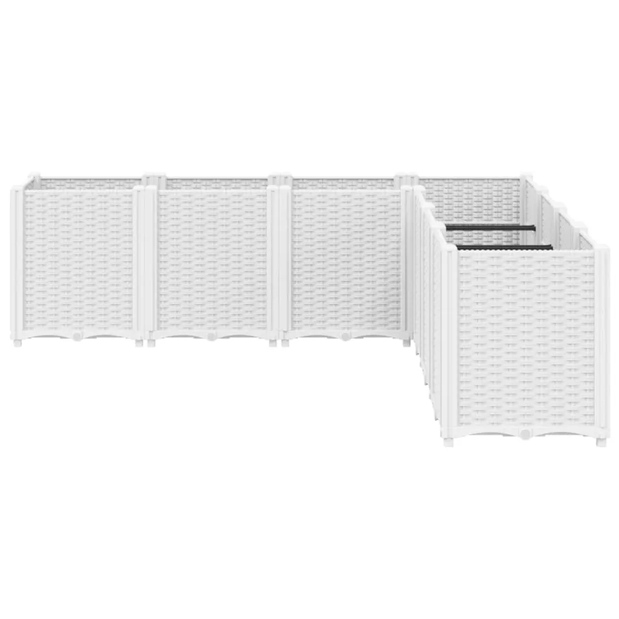 Jardinière blanc 160x160x53 cm polypropylène - 3