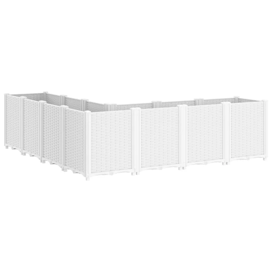 Jardinière blanc 160x160x53 cm polypropylène - 5