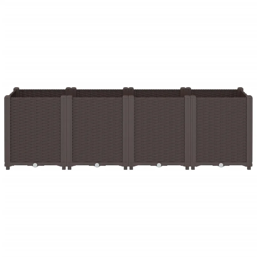Jardinière marron 160x40x53 cm polypropylène - 3