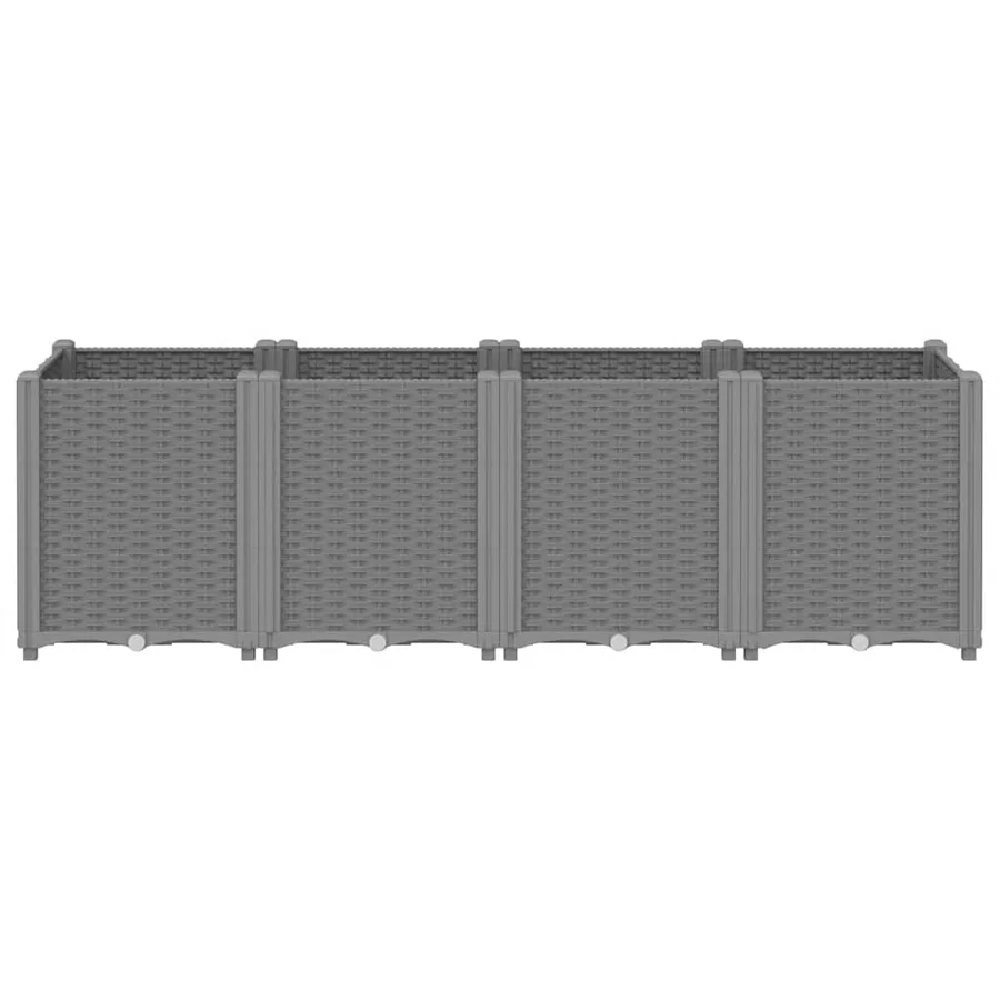 Jardinière gris clair 160x40x53 cm polypropylène - 3
