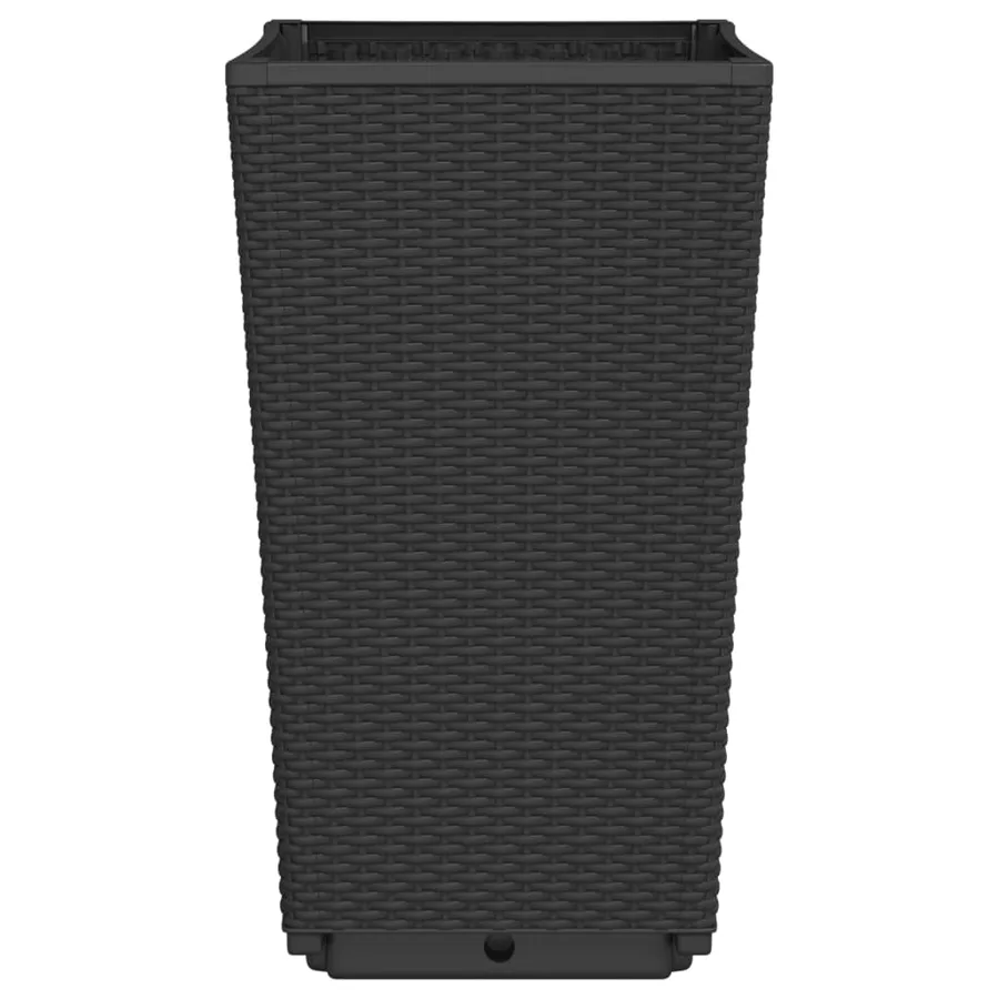 Jardinières 2 pcs noir 32,5x32,5x57 cm polypropylène - 5