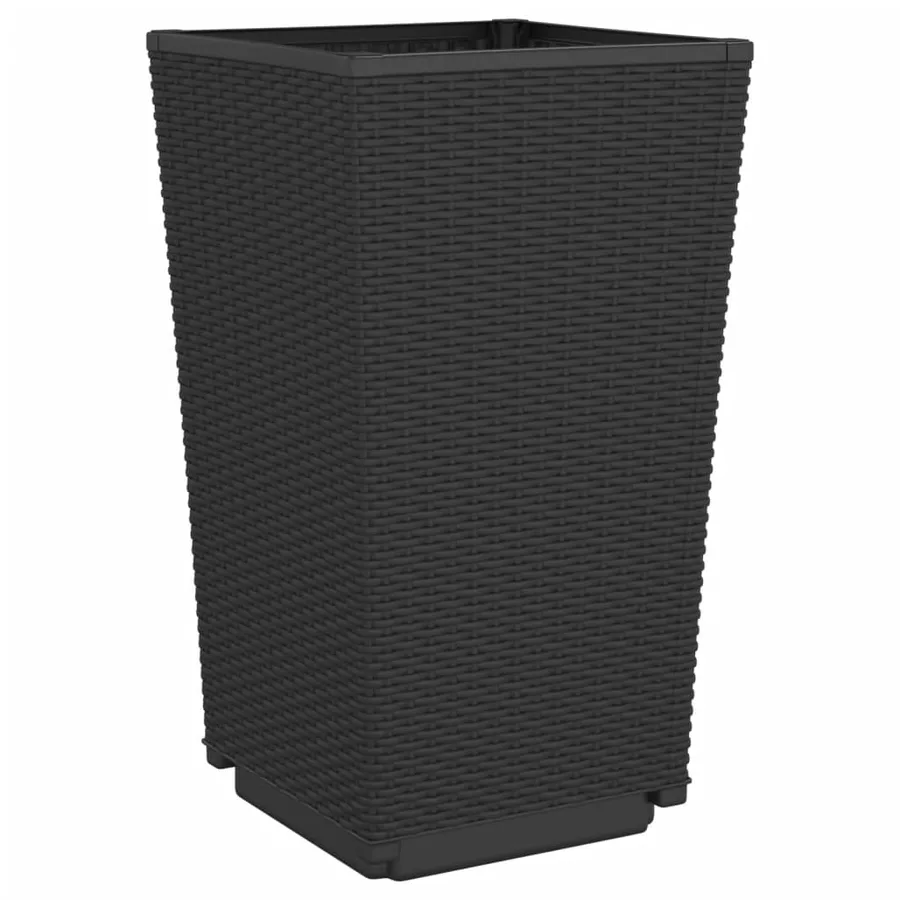Jardinières 2 pcs noir 32,5x32,5x57 cm polypropylène - 7