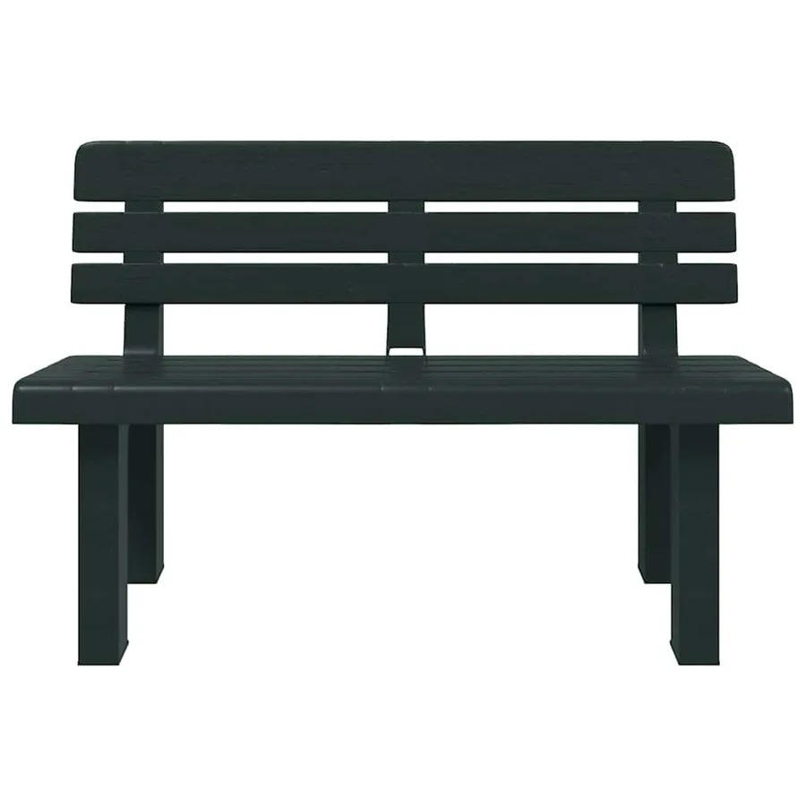 Banc de jardin vert 110x52x71 cm polypropylène - 4