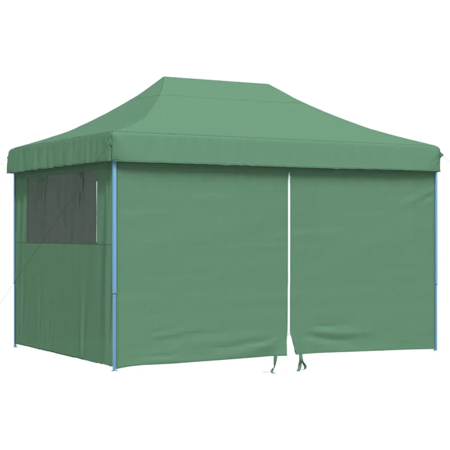 Tente de réception pliable escamotable 4 parois latérales vert - 2