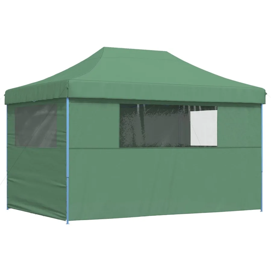Tente de réception pliable escamotable 4 parois latérales vert - 4
