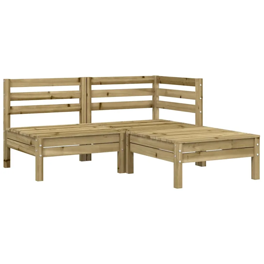 Canapé de jardin avec coussins et repose-pied 2 places - 4