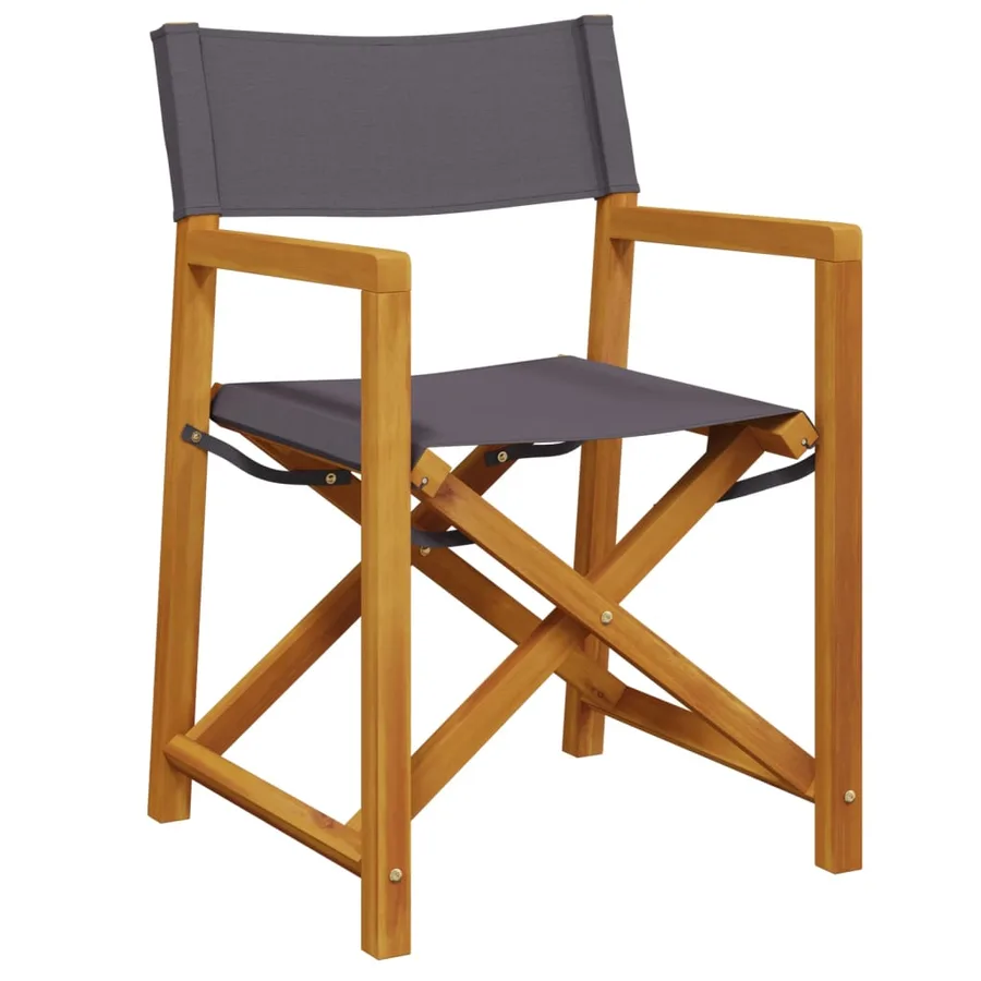 Chaises pliables de jardin lot de 8 gris foncé tissu - 4