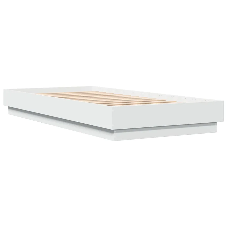 Cadre de lit sans matelas blanc 90x200 cm bois d'ingénierie - 3