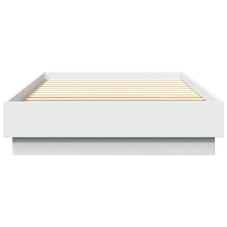 Cadre de lit sans matelas blanc 90x200 cm bois d'ingénierie - 4