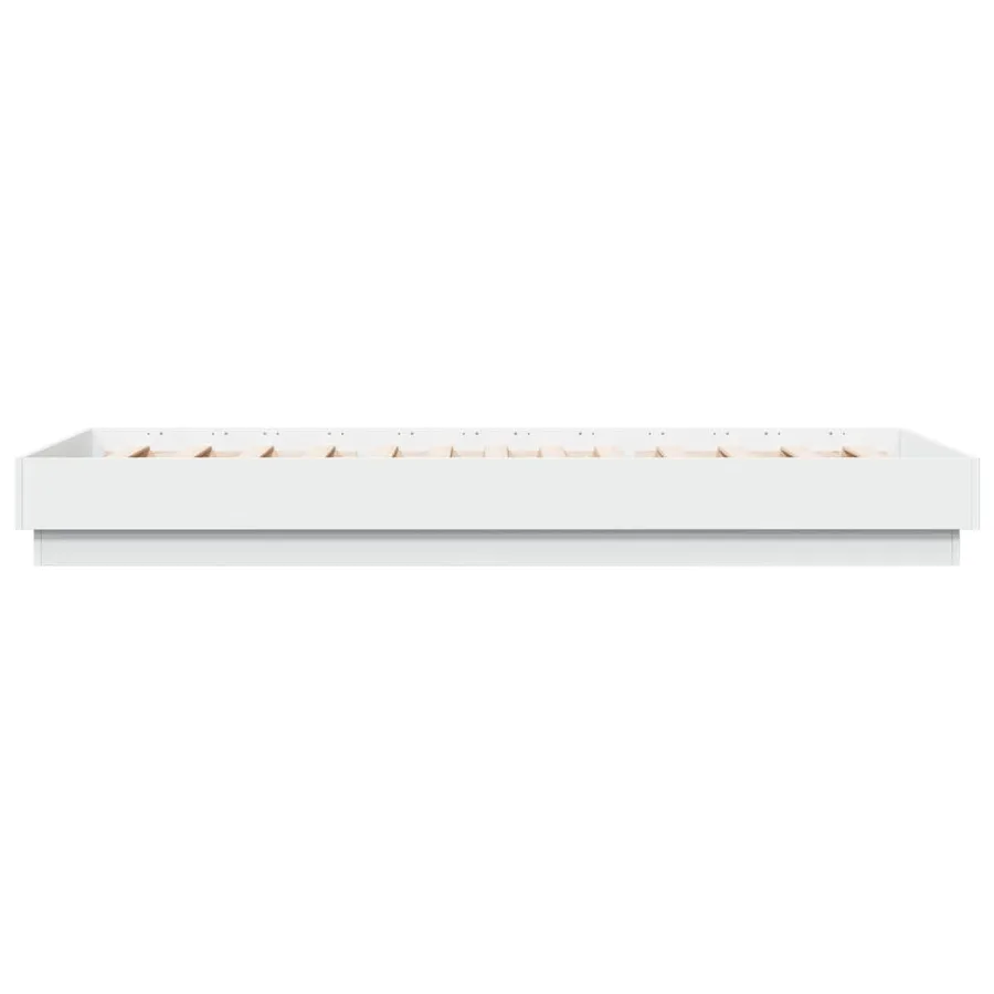 Cadre de lit sans matelas blanc 90x200 cm bois d'ingénierie - 5