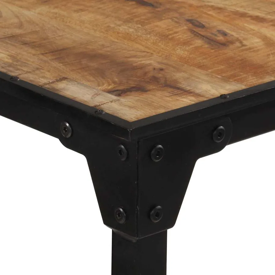 Table de bar 60x55x107 cm bois de manguier massif brut - 7