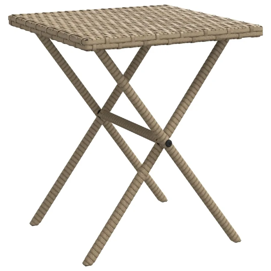 Chaises longues lot de 2 avec table beige résine tressée - 6