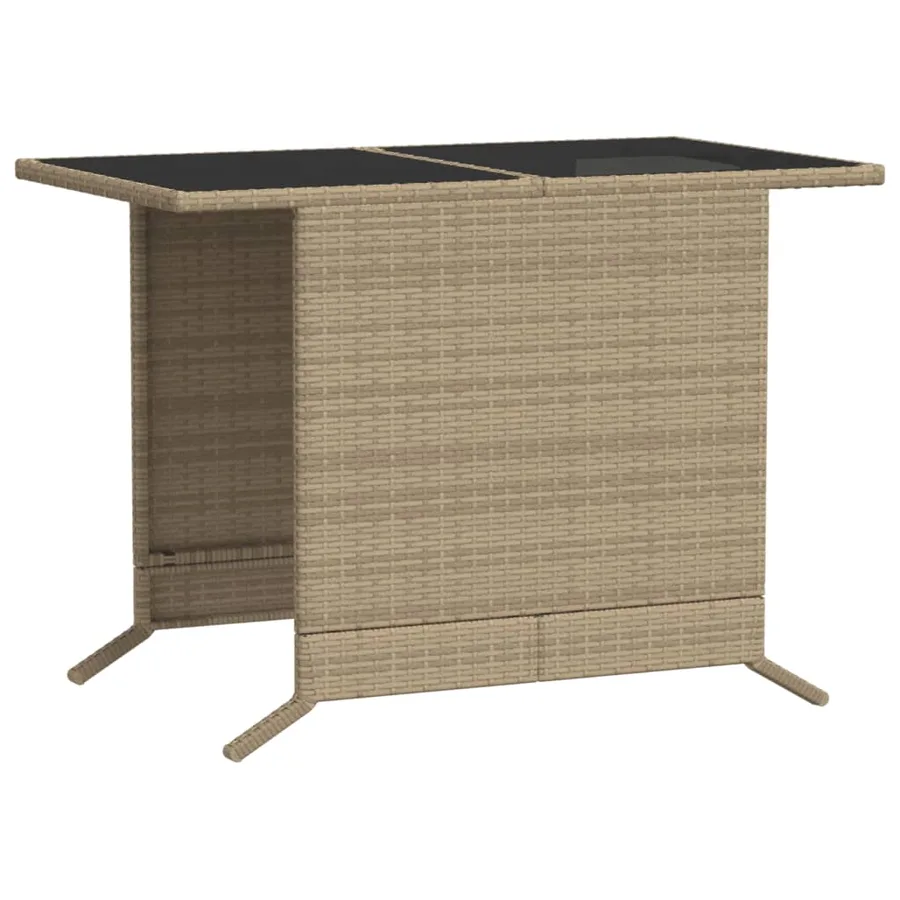 Ensemble de bistro 3 pcs avec coussins beige résine tressée - 9