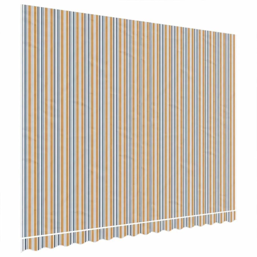 Tissu de remplacement pour auvent orange et bleu 4x3 m polyester - 2