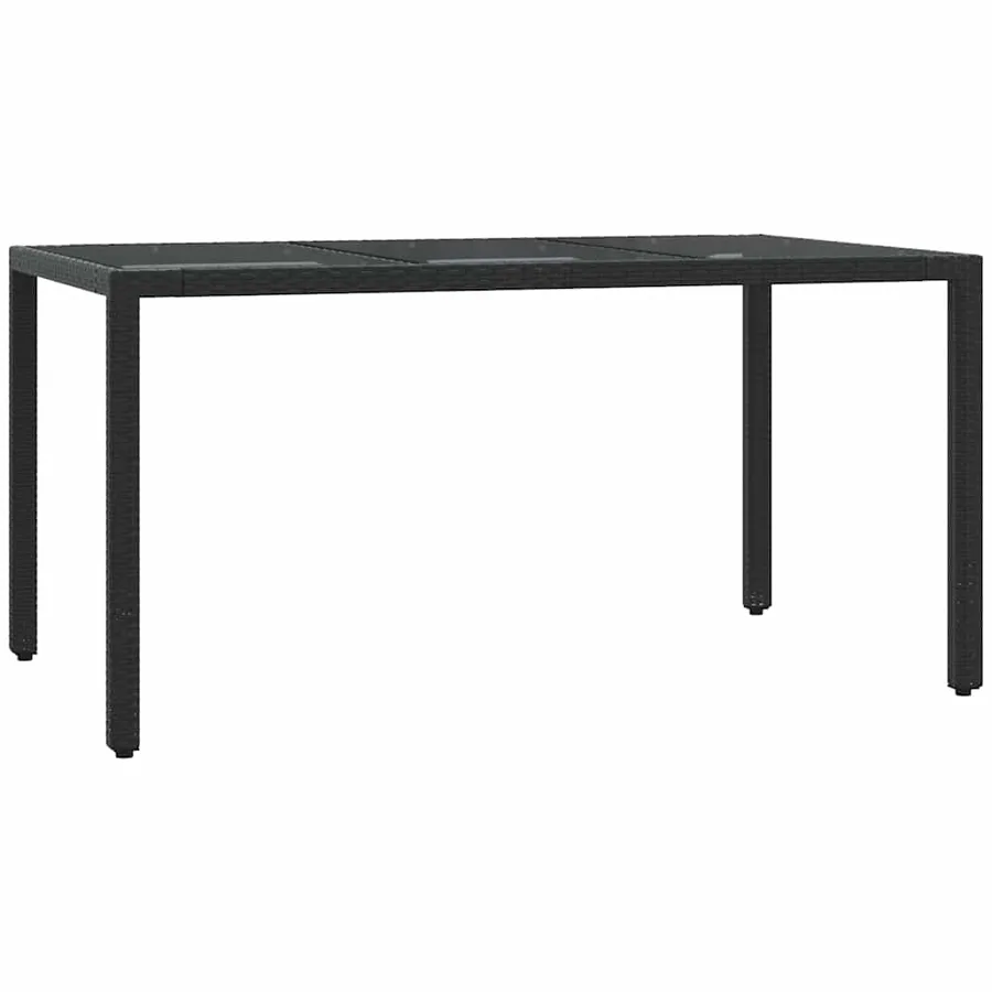 Ensemble à manger de jardin coussins 5pcs Noir Résine tressée - 4