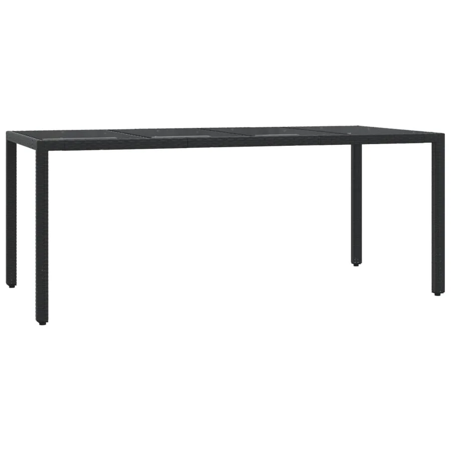 Ensemble à manger de jardin coussins 7pcs Noir Résine tressée - 4