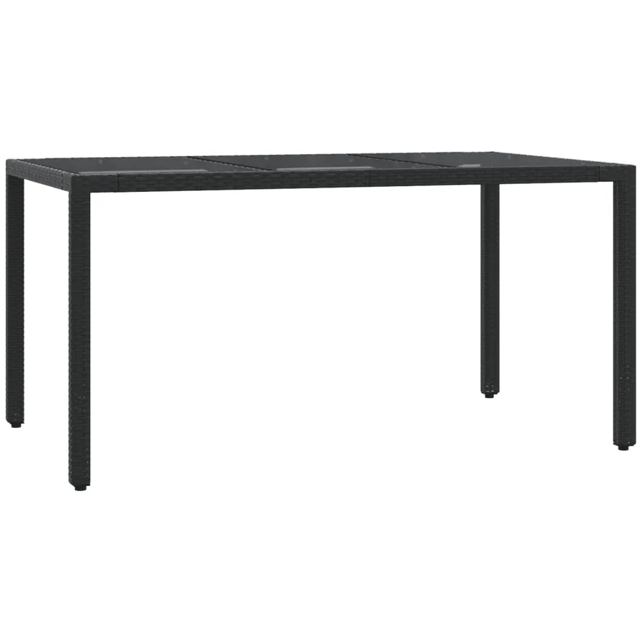 Ensemble à manger de jardin coussins 5pcs Noir Résine tressée - 4
