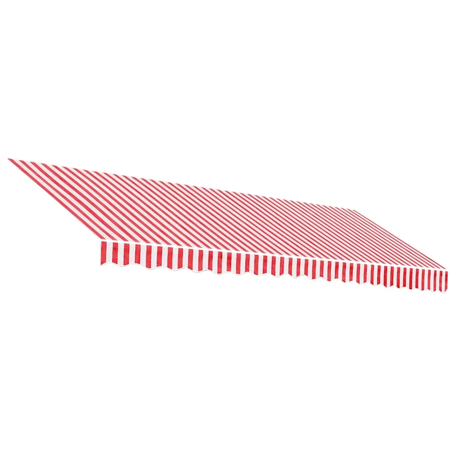 Tissu de remplacement pour auvent rouge et blanc 4,5x3 m polyester - 2