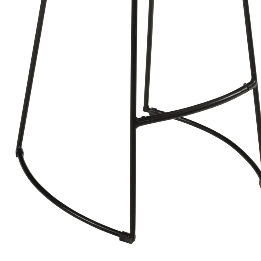 Ensemble de bar 5 pcs bois de manguier brut massif et métal - 12