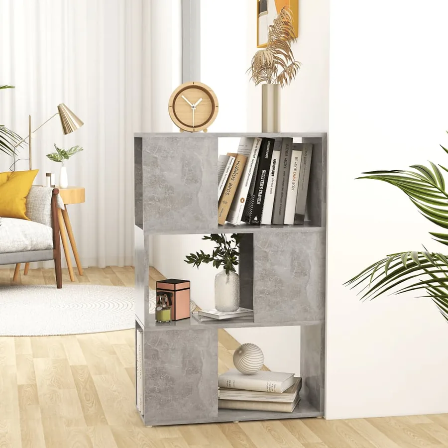 Bibliothèque/Séparateur de pièce Gris 60x24x94 cm