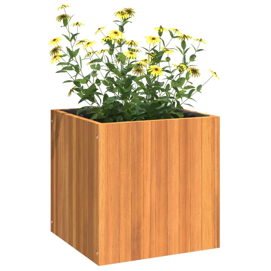 Jardinière 45x45x45 cm bois massif d'acacia - 4