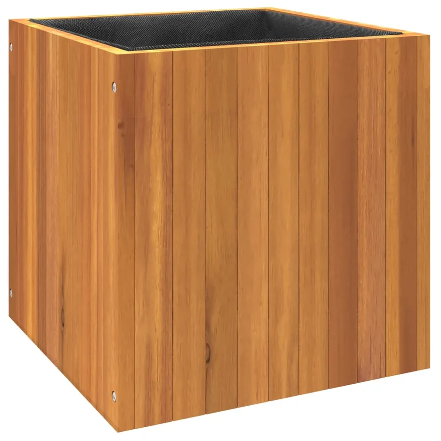 Jardinière 45x45x45 cm bois massif d'acacia - 7