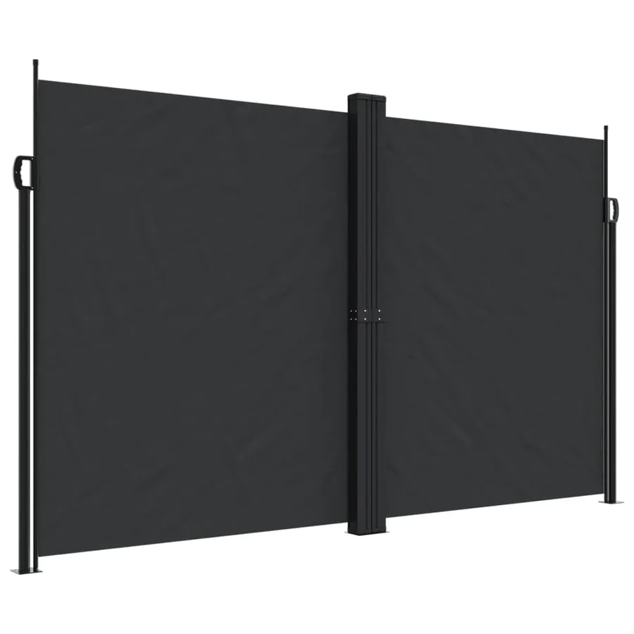 Auvent latéral rétractable noir 200x600 cm - 2