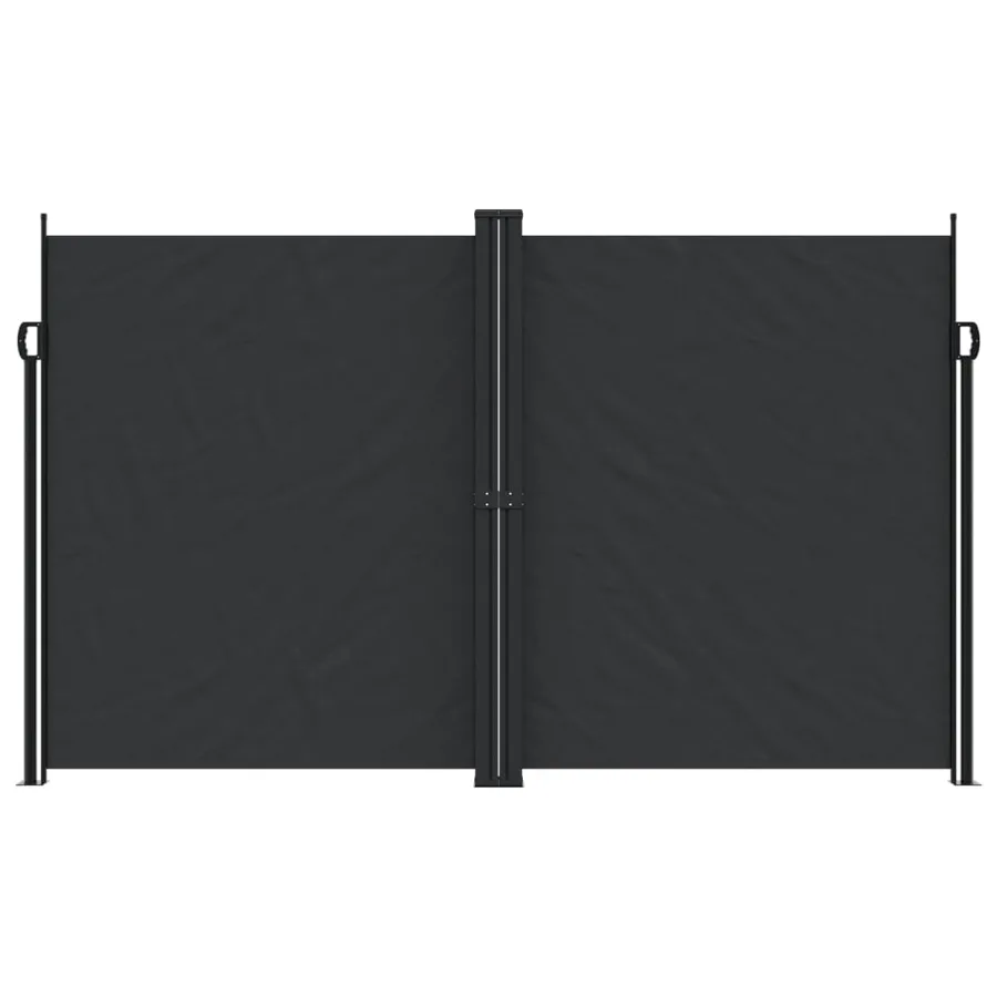 Auvent latéral rétractable noir 200x600 cm - 3