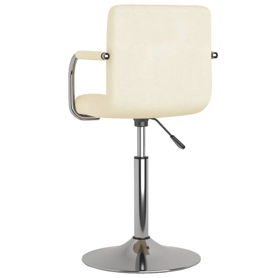 Chaise de salle à manger Crème Tissu - 4