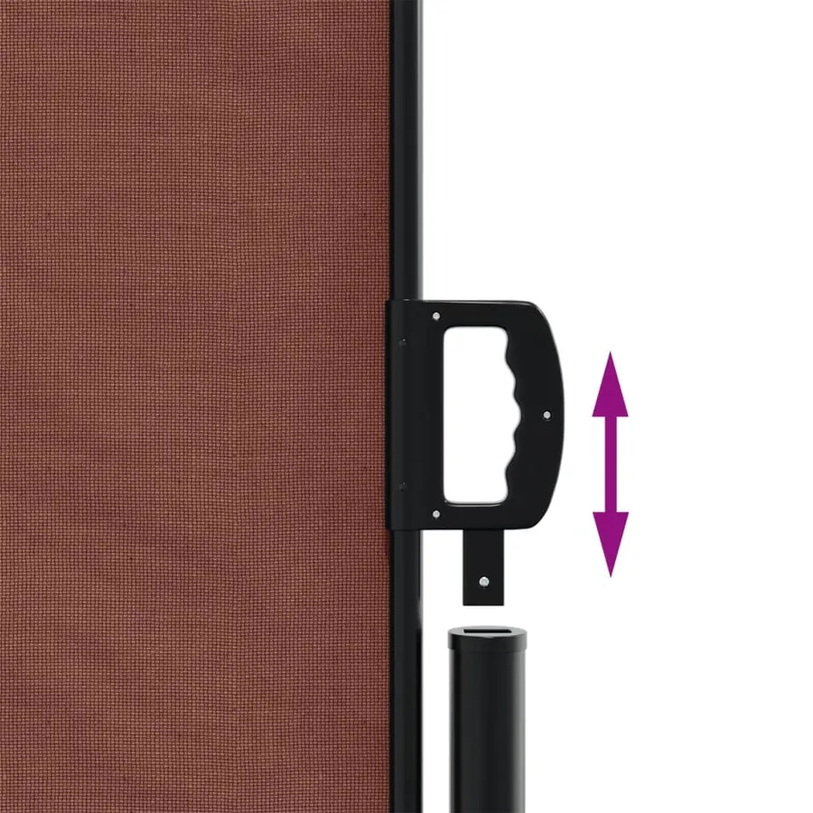 Auvent latéral rétractable marron 140x600 cm - 6