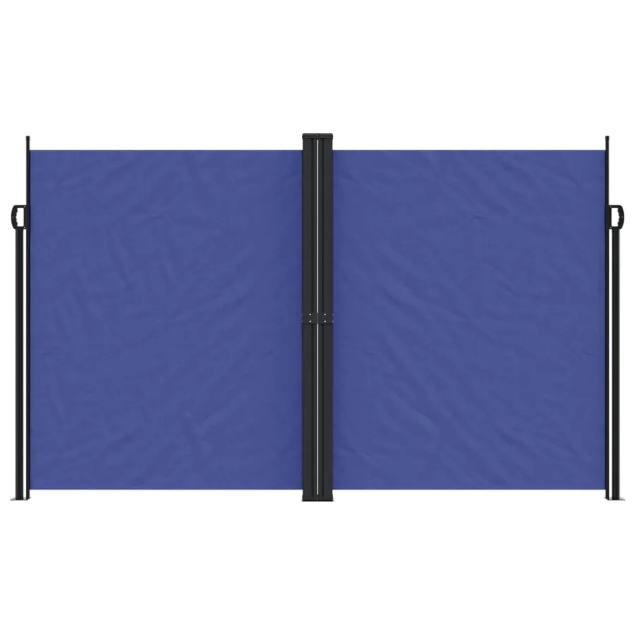 Auvent latéral rétractable bleu 200x600 cm - 3