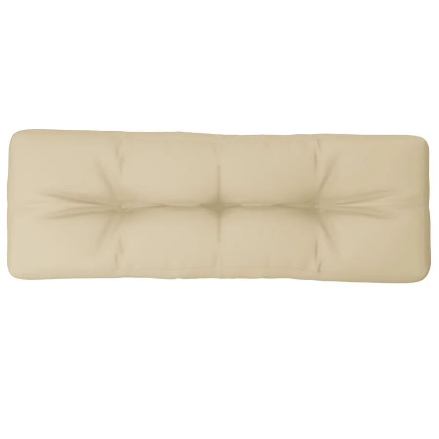 Coussin de palette beige 120x40x12 cm tissu - 2
