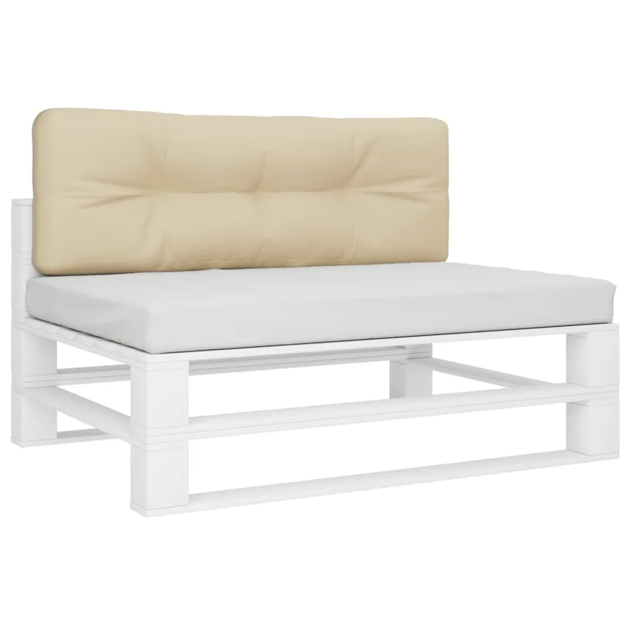 Coussin de palette beige 120x40x12 cm tissu - 3