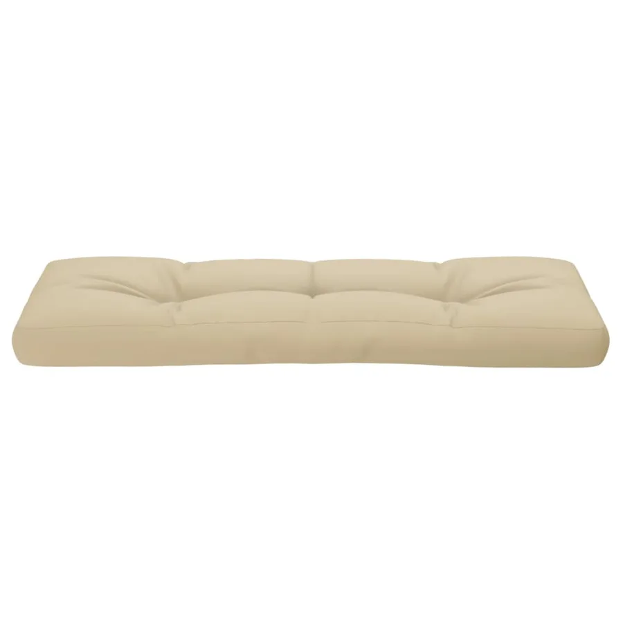 Coussin de palette beige 120x40x12 cm tissu - 5