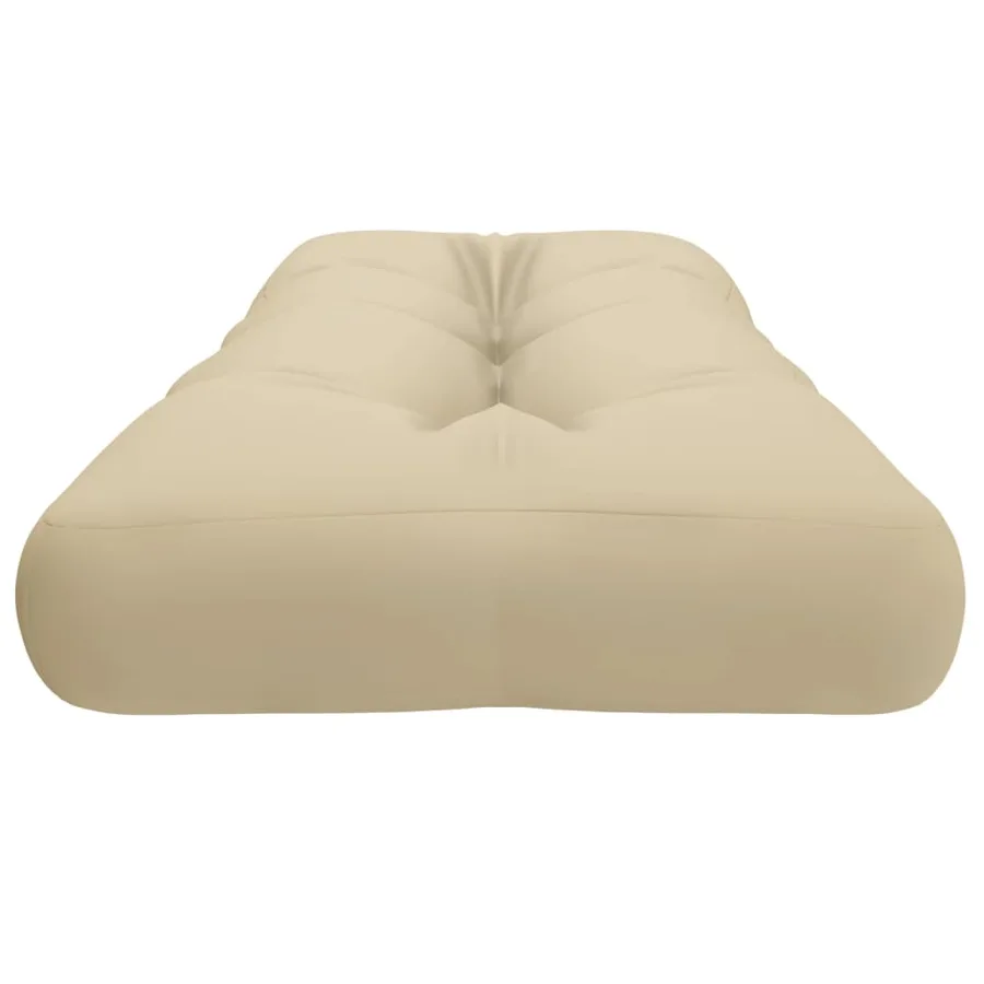Coussin de palette beige 120x40x12 cm tissu - 6