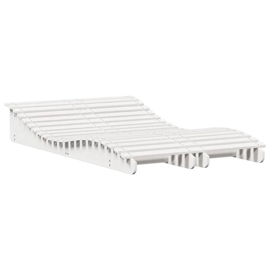 Chaises longues lot de 2 blanc 205x60x31,5cm bois massif de pin - 2
