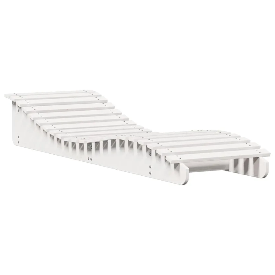 Chaises longues lot de 2 blanc 205x60x31,5cm bois massif de pin - 4