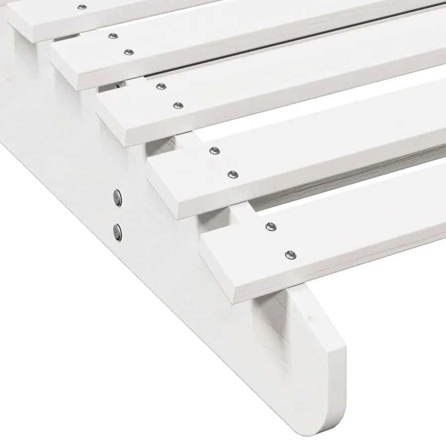 Chaises longues lot de 2 blanc 205x60x31,5cm bois massif de pin - 8