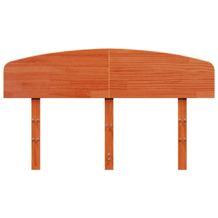 Tête de lit cire marron 135 cm bois massif de pin - 4