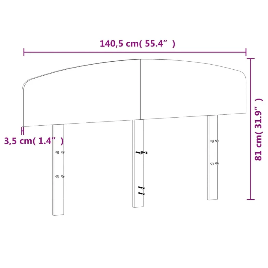 Tête de lit cire marron 135 cm bois massif de pin - 9