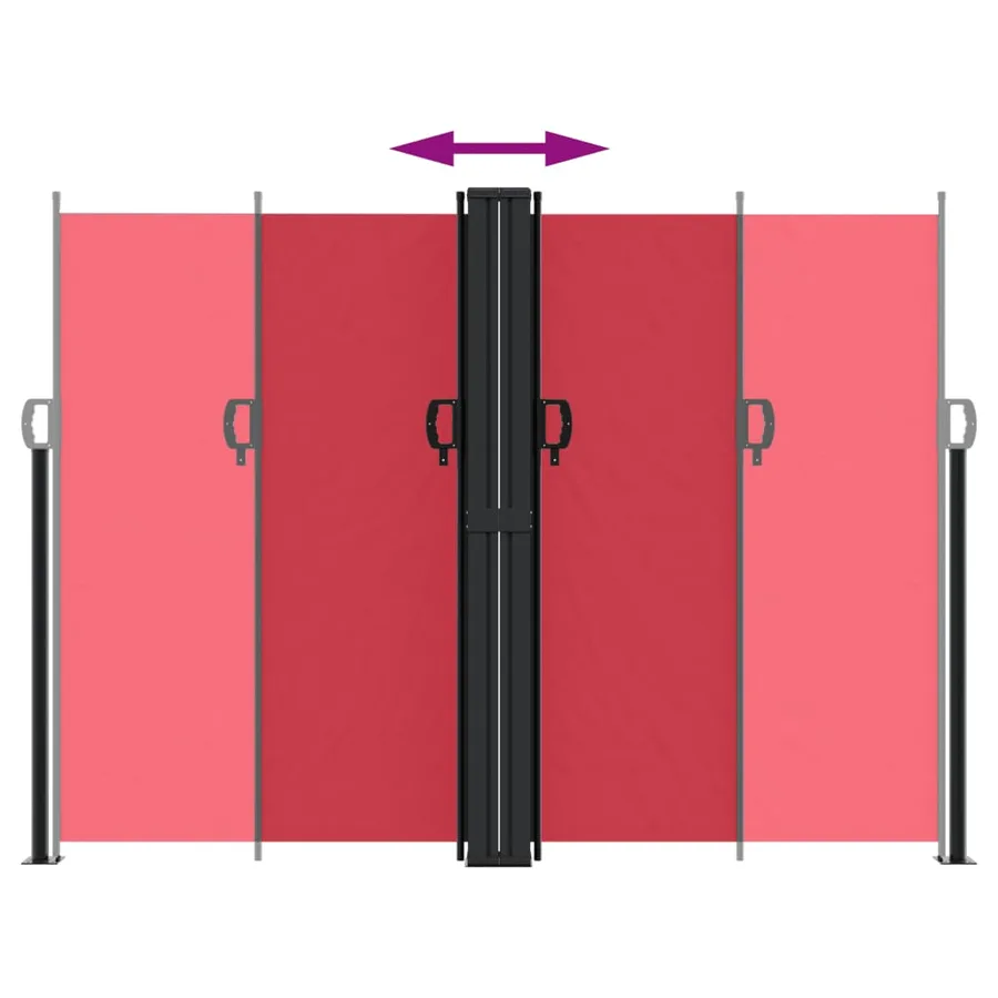 Auvent latéral rétractable rouge 180x600 cm - 5