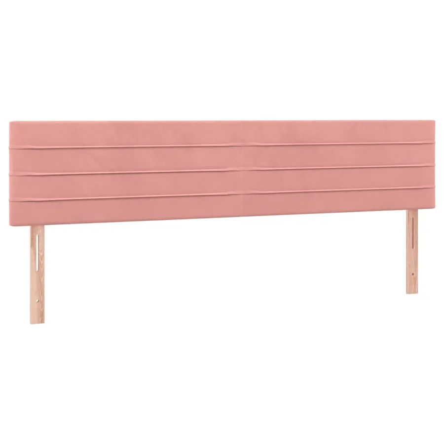 Sommier à lattes de lit avec matelas rose 120x190 cm velours - 7