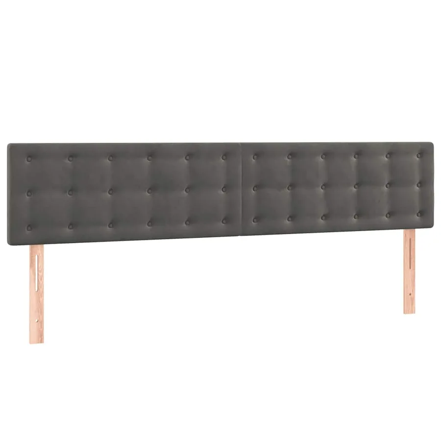 Sommier à lattes de lit et matelas gris foncé 120x190cm velours - 7