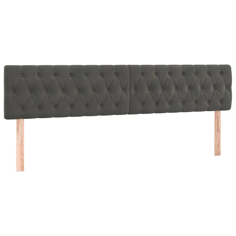 Sommier à lattes de lit et matelas gris foncé 120x190cm velours - 7