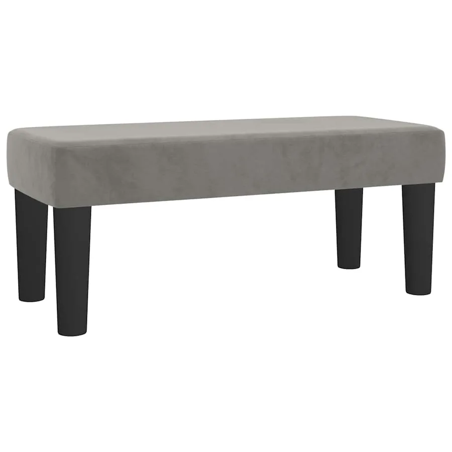 Sommier à lattes de lit et matelas gris clair 120x190cm velours - 8