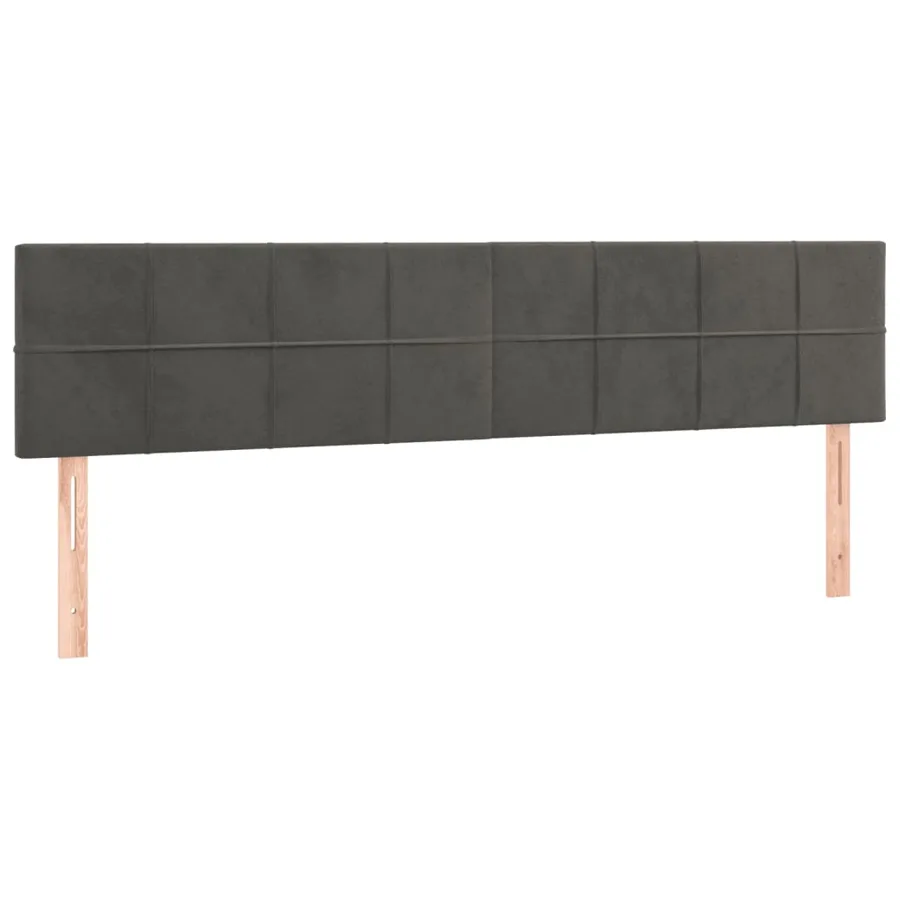 Sommier à lattes de lit avec matelas LED gris foncé 120x190 cm - 9