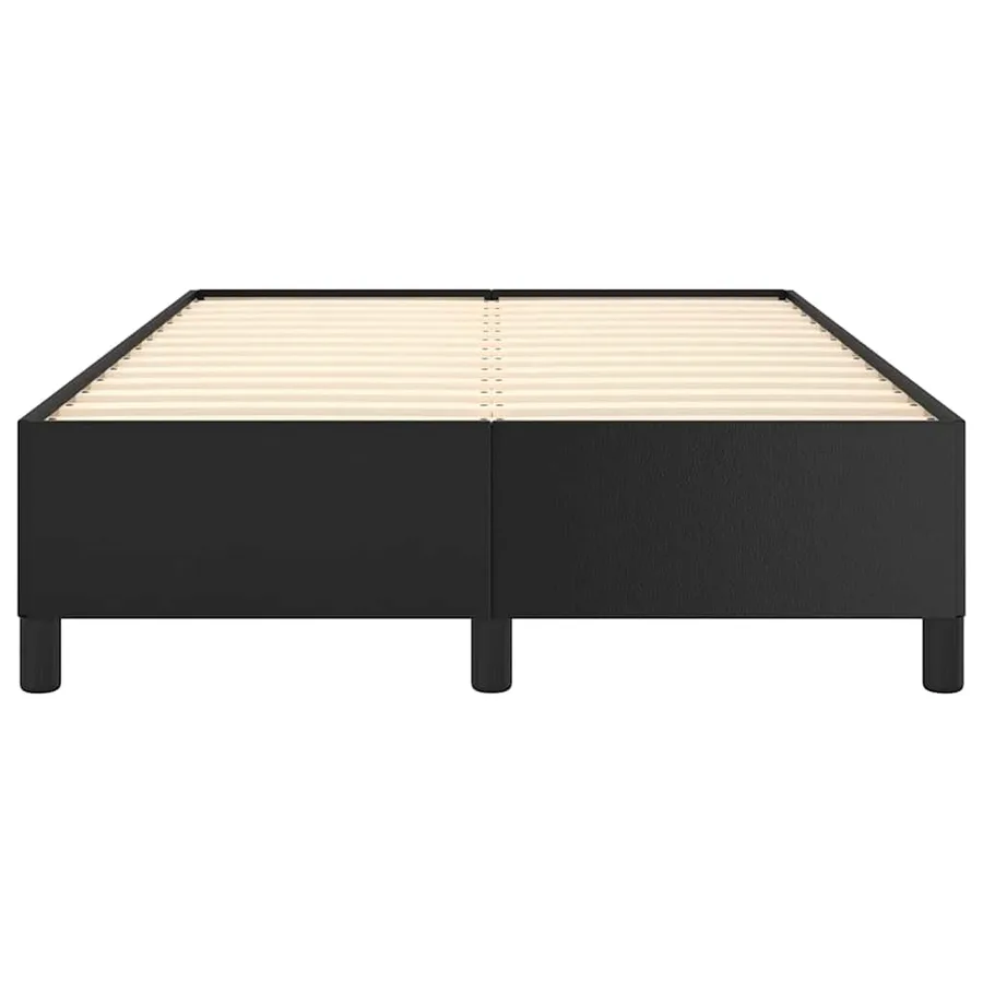 Cadre de lit sans matelas noir 120x190 cm similicuir - 5